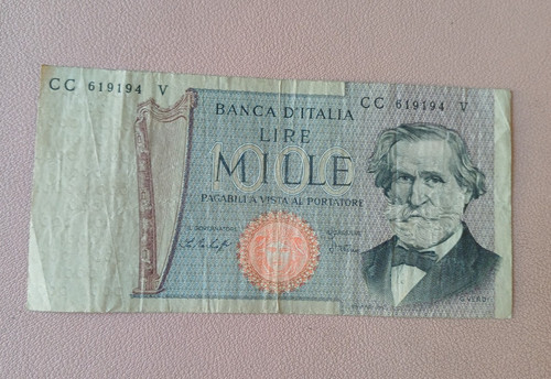 Banconota 1000 lire verdi - 1000,