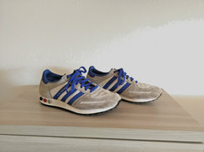 Adidas L.A. Trainer Grigie e Blu Scarpe da Ginnastica Numero 44 Tacchetti Corsa