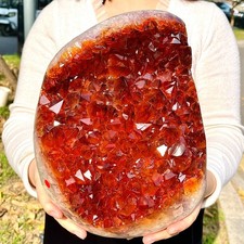 21,82LB Citrino naturale geode quarzo cluster cristallo cattedrali esemplare guarigione