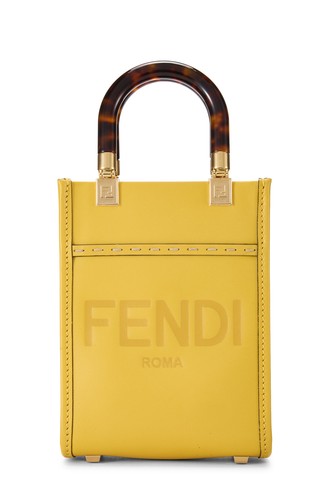 Fendi yellow calfskin sunshine - calfskin,