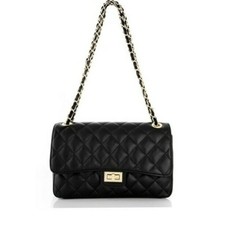 Borsa borsetta spalla tracolla catena donna eco pelle trapuntata alta qualità