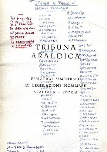 Tribuna araldica anno xxv - araldica, 2