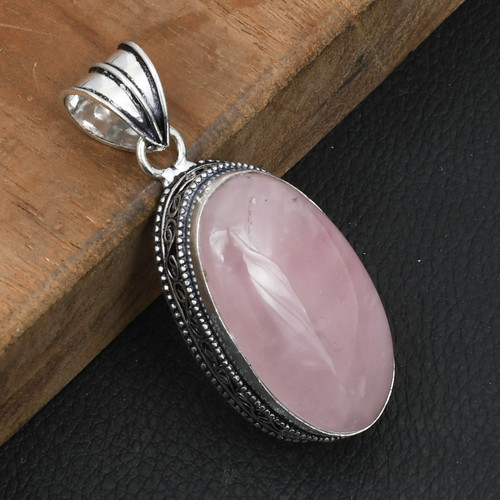 Ciondolo quarzo rosa gemma - rosa,