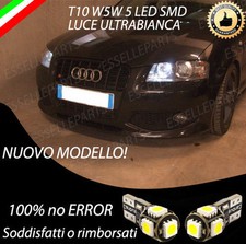 COPPIA LUCI POSIZIONE LED PER AUDI A3 8P 8PA SPORTBACK T10 W5W CANBUS NO ERROR