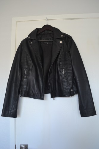 Giacca cappotto pelle nero