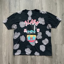 Slash RnFnR Mens XL T Shirt Black Reverse Tie Dye Top Hat