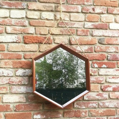 Specchio vintage teak design - specchio,