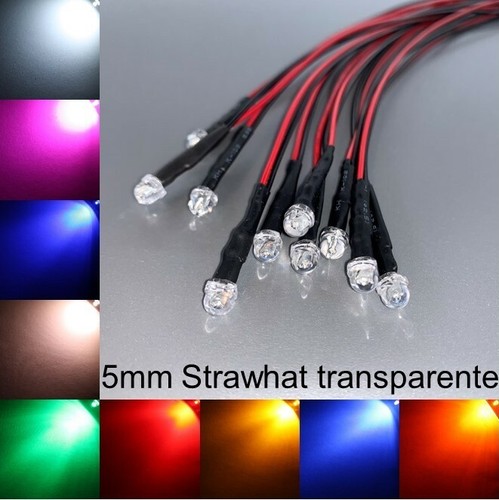 5mm led cablato - strawhat, molto