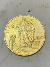100 Lire Italia su Prora  1931 VEIII Regno d'Italia   capsula omaggio