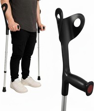 COPPIA STAMPELLE ORTOPEDICHE REGOLABILI LEGGERE IN ALLUMINIO SUPPORTO STAMPELLA