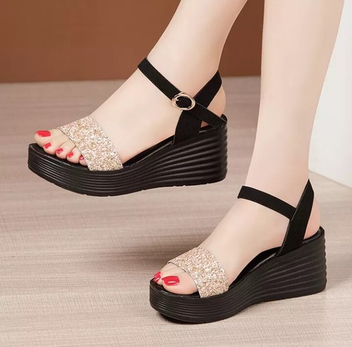Sandali donna zeppa cm - zeppa, 7