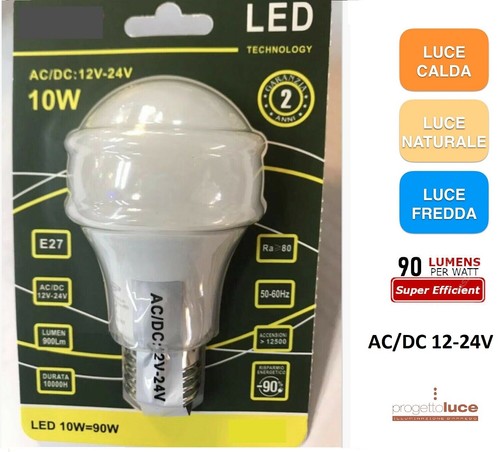 Lampadina led e27 - e27, 12v