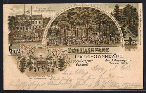 Litografia leipzig connewitz - litografia, leipzig-connewitz