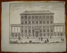 stampa antica Thomas Salmon 1751 veduta Palazzo Doria Genova liguria