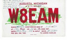 Scheda radio QSL 1950 Augusta