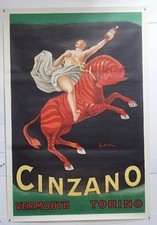 CINZANO  MANIFESTO PUBBLICITARIO AFFICHES CAPPIELLO 100X140