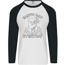 Koala Terra Giorno Quotidiano Climate Change Uomo L/S Baseball T-Shirt