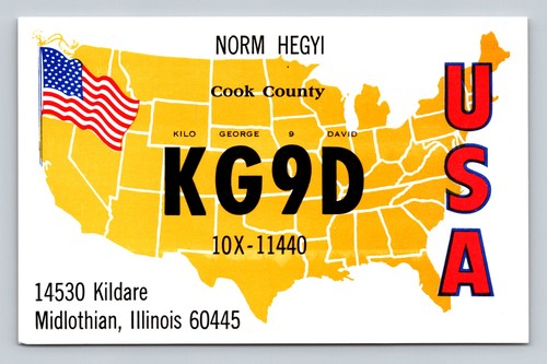 Radioamatore qsl kg9d cook - qsl,