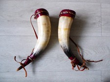 2 x Vintage Horn Drinking