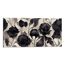 Quadro stampa su tela con vernice effetto dipinto - fiori floreale moderno