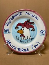 Piatto Buon Ricordo Salice Terme 1995 Ristorante Musoni Ceramiche Vietri Decorat