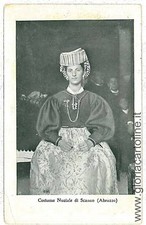 07085  CARTOLINA d'Epoca - L'AQUILA - SCANNO: COSTUME NUZIALE