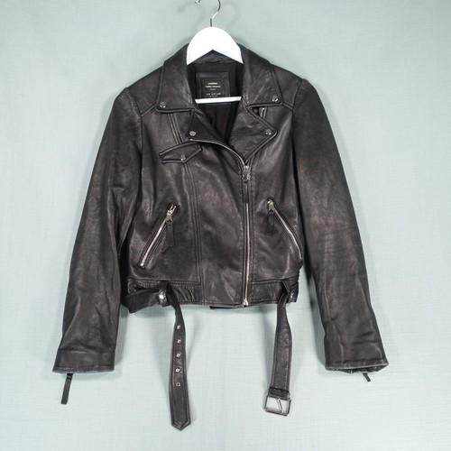 Zara giacca pelle donna - pelle, media
