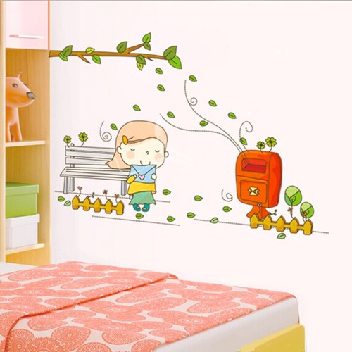 Adesivo murale bambina con