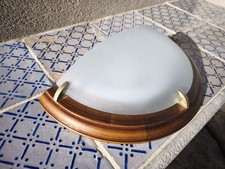 Lampada applique In Legno E27 con portalampade in Ceramica 