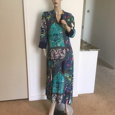 Maxi abito N Natori blu teal