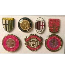 7 SPILLE PINS-SQUADRE CALCIO FOOTBALL TEAM-BADGE PATAS STIFTE BROCHES-VINTAGE