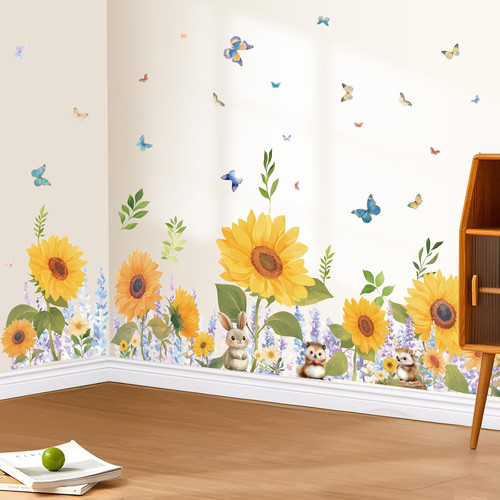 Adesivi murali girasole - adesivi,