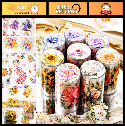 Set nastro washi floreale 8 - set,
