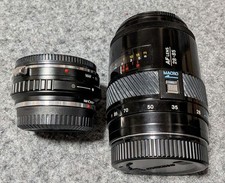 Adattatore attacco Minolta da αA a Fuji X + obiettivo zoom 28-80mm usato