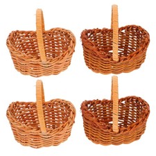  4 PCS Mini Cestino Intrecciato Oggetti Di Scena Per Case Delle Bambole