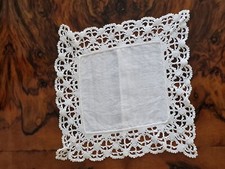 Centro quadrato lino bianco