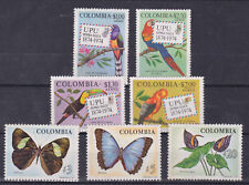 (colombia)1974,76 a set MNH,uccellini,butteflies,tinuscolo tono u900