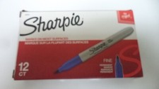12 Pack BLUE Sharpie PERMANENT