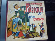 LE AVVENTURE DI PINOCCHIO su 18 dischi  33 giri 12” flexi  DURIUM 1933