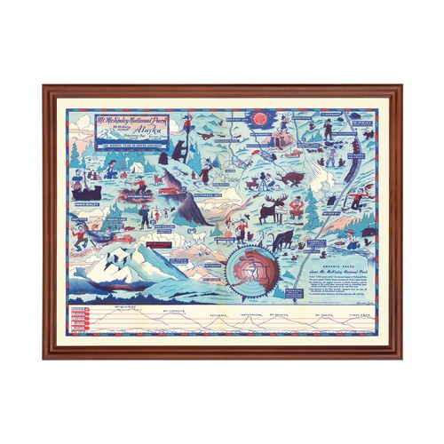 Vecchia mappa mckinley - di, mt.