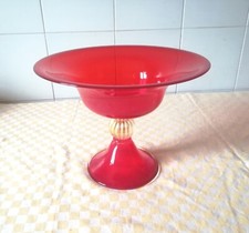 Centrotavola LOLA vaso alzatina originale vintage in vetro soffiato di Murano