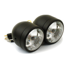Faro moto nero fanale doppio - moto,