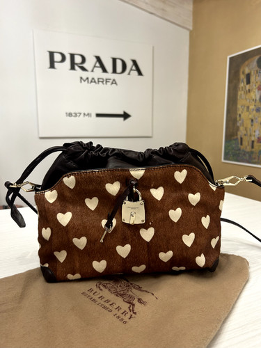 Burberry heart print calf hair - heart,