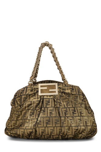 Fendi gold zucca canvas mia - zucca,