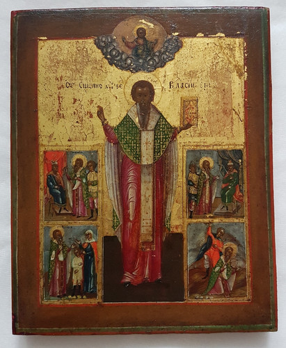 Una rara icona san biagio - san,