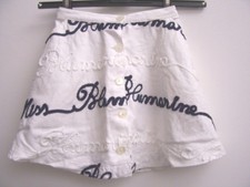 Blumarine Gonna ruota bianca blu damigella 6 A bimba bambina 