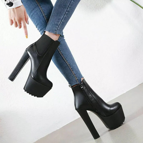 Stivaletto donna nero - nero, tacco