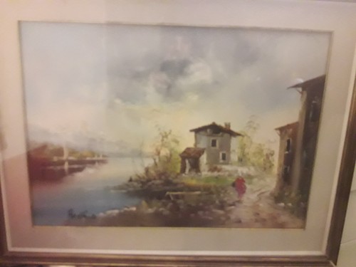 Quadro paesaggio olio tela - paesaggio,