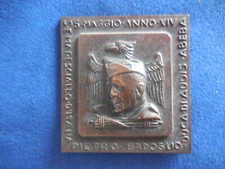 targa Pietro Badoglio Maresciallo d'Italia Duca Addis Abeba Africa 1936 85mm