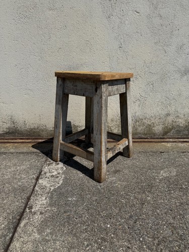 Sgabello legno vintage